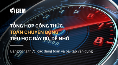 Tổng hợp công thức toán chuyển động tiểu học đầy đủ, dễ nhớ